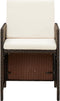 vidaXL - Tuinstoelen - 4 - st - met - kussens - poly - rattan - bruin