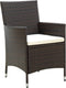 vidaXL - Tuinstoelen - 4 - st - met - kussens - poly - rattan - bruin