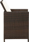 vidaXL - Tuinstoelen - 4 - st - met - kussens - poly - rattan - bruin