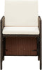 vidaXL - Tuinstoelen - 4 - st - met - kussens - poly - rattan - bruin