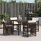 vidaXL - Tuinstoelen - 4 - st - met - kussens - poly - rattan - bruin