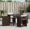 vidaXL - Tuinstoelen - 4 - st - met - kussens - poly - rattan - bruin