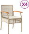 vidaXL - Tuinstoelen - 4 - st - met - kussens - poly - rattan - en - acaciahout - beige