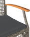 vidaXL - Tuinstoelen - 4 - st - met - kussens - poly - rattan - en - acaciahout - grijs