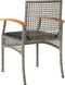 vidaXL - Tuinstoelen - 4 - st - met - kussens - poly - rattan - en - acaciahout - grijs