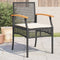 vidaXL - Tuinstoelen - 4 - st - met - kussens - poly - rattan - en - acaciahout - zwart