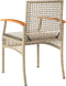 vidaXL - Tuinstoelen - 4 - st - met - kussens - poly - rattan - en - acaciahout - beige