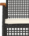 vidaXL - Tuinstoelen - 4 - st - met - kussens - poly - rattan - en - acaciahout - zwart