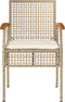 vidaXL - Tuinstoelen - 4 - st - met - kussens - poly - rattan - en - acaciahout - beige