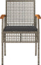 vidaXL - Tuinstoelen - 4 - st - met - kussens - poly - rattan - en - acaciahout - grijs