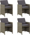 vidaXL - Tuinstoelen - 4 - st - met - kussens - poly - rattan - grijs