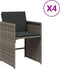 vidaXL - Tuinstoelen - 4 - st - met - kussens - poly - rattan - grijs