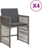 vidaXL - Tuinstoelen - 4 - st - met - kussens - poly - rattan - grijs