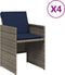 vidaXL - Tuinstoelen - 4 - st - met - kussens - poly - rattan - grijs