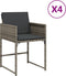 vidaXL - Tuinstoelen - 4 - st - met - kussens - poly - rattan - grijs