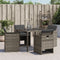 vidaXL - Tuinstoelen - 4 - st - met - kussens - poly - rattan - grijs