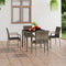 vidaXL - Tuinstoelen - 4 - st - met - kussens - poly - rattan - grijs