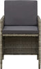 vidaXL - Tuinstoelen - 4 - st - met - kussens - poly - rattan - grijs