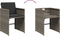 vidaXL - Tuinstoelen - 4 - st - met - kussens - poly - rattan - grijs