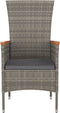 vidaXL - Tuinstoelen - 4 - st - met - kussens - poly - rattan - grijs