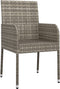 vidaXL - Tuinstoelen - 4 - st - met - kussens - poly - rattan - grijs