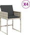 vidaXL - Tuinstoelen - 4 - st - met - kussens - poly - rattan - lichtgrijs