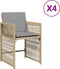 vidaXL - Tuinstoelen - 4 - st - met - kussens - poly - rattan - gemengd - beige