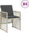 vidaXL - Tuinstoelen - 4 - st - met - kussens - poly - rattan - lichtgrijs