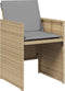 vidaXL - Tuinstoelen - 4 - st - met - kussens - poly - rattan - gemengd - beige