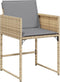 vidaXL - Tuinstoelen - 4 - st - met - kussens - poly - rattan - gemengd - beige