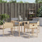 vidaXL - Tuinstoelen - 4 - st - met - kussens - poly - rattan - gemengd - beige