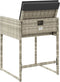 vidaXL - Tuinstoelen - 4 - st - met - kussens - poly - rattan - lichtgrijs