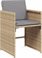 vidaXL - Tuinstoelen - 4 - st - met - kussens - poly - rattan - gemengd - beige