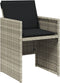 vidaXL - Tuinstoelen - 4 - st - met - kussens - poly - rattan - lichtgrijs
