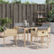 vidaXL - Tuinstoelen - 4 - st - met - kussens - poly - rattan - gemengd - beige