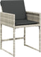 vidaXL - Tuinstoelen - 4 - st - met - kussens - poly - rattan - lichtgrijs