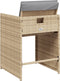 vidaXL - Tuinstoelen - 4 - st - met - kussens - poly - rattan - gemengd - beige