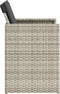 vidaXL - Tuinstoelen - 4 - st - met - kussens - poly - rattan - lichtgrijs