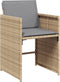 vidaXL - Tuinstoelen - 4 - st - met - kussens - poly - rattan - gemengd - beige