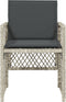 vidaXL - Tuinstoelen - 4 - st - met - kussens - poly - rattan - lichtgrijs