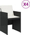 vidaXL - Tuinstoelen - 4 - st - met - kussens - poly - rattan - zwart