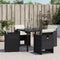 vidaXL - Tuinstoelen - 4 - st - met - kussens - poly - rattan - zwart
