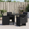 vidaXL - Tuinstoelen - 4 - st - met - kussens - poly - rattan - zwart