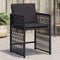 vidaXL - Tuinstoelen - 4 - st - met - kussens - poly - rattan - zwart
