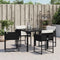 vidaXL - Tuinstoelen - 4 - st - met - kussens - poly - rattan - zwart
