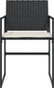 vidaXL - Tuinstoelen - 4 - st - met - kussens - poly - rattan - zwart