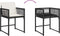 vidaXL - Tuinstoelen - 4 - st - met - kussens - poly - rattan - zwart