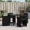 vidaXL - Tuinstoelen - 4 - st - met - kussens - poly - rattan - zwart