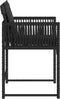 vidaXL - Tuinstoelen - 4 - st - met - kussens - poly - rattan - zwart