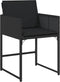 vidaXL - Tuinstoelen - 4 - st - met - kussens - poly - rattan - zwart